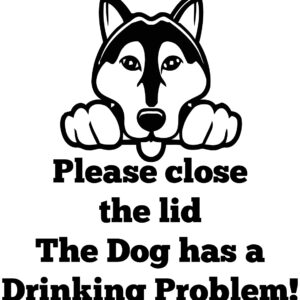 Breed Decal - The Dog Has A Drinking Problem - American Eskimo