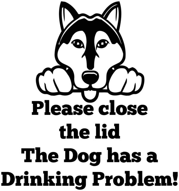 Breed Decal - The Dog Has A Drinking Problem - American Eskimo