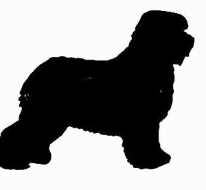 Breed Decal - Silhouette Old English Sheepdog