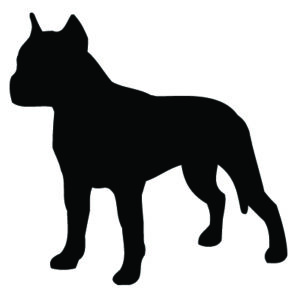 Breed Decal - Silhouette American Staffordshire Terrier