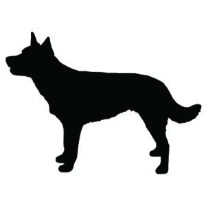 Breed Decal - Silhouette Australian Kelpie
