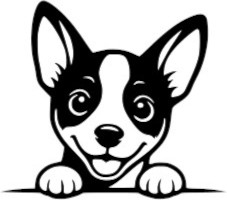 Breed Decal - Peeking Basenji