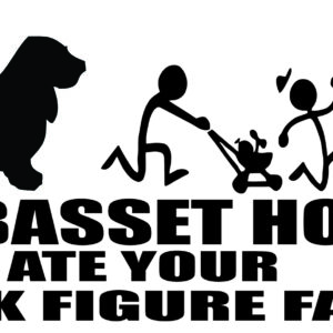 Breed Decal - My Basset Hound Ate Your Stick Figure Family