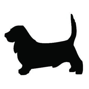 Breed Decal - Silhouette Basset