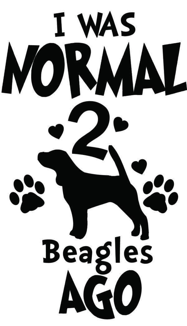 Breed Decal - I Was Normal 2 Beagles Ago