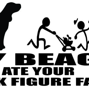 Breed Decal - My Beagle Ate Your Stick Figure Family