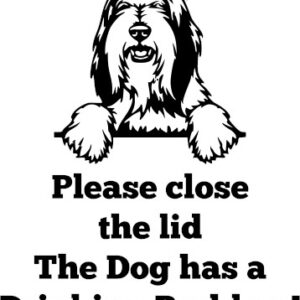Breed Decal - The Dog Has A Drinking Problem - Bearded Collie
