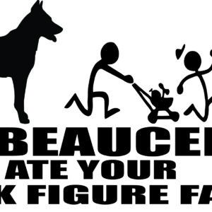Breed Decal - My Beauceron Ate Your Stick Figure Family