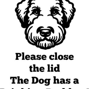 Breed Decal - The Dog Has A Drinking Problem - Bedlington Terrier