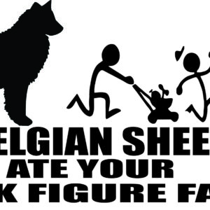 Breed Decal - My Belgian Sheepdog Ate Your Stick Figure Family
