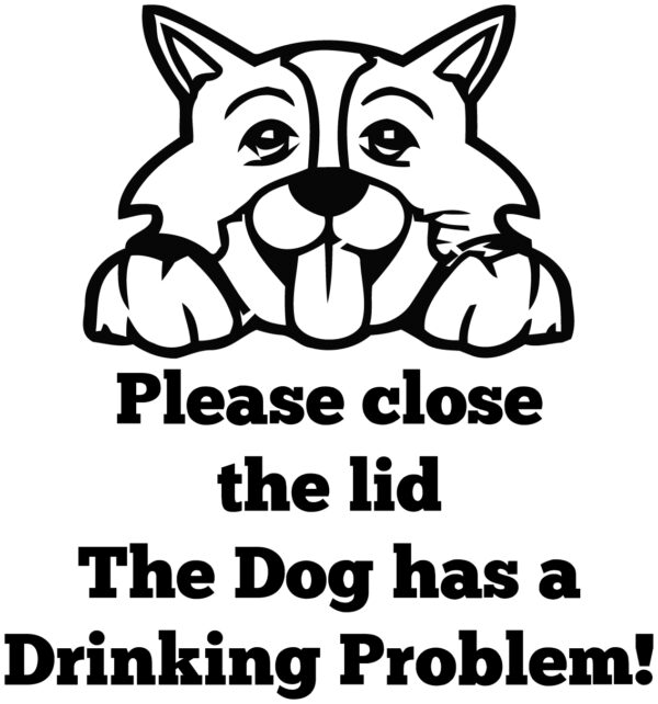 Breed Decal - The Dog Has A Drinking Problem - Border Collie