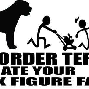 Breed Decal - My Border Terrier Ate Your Stick Figure Family