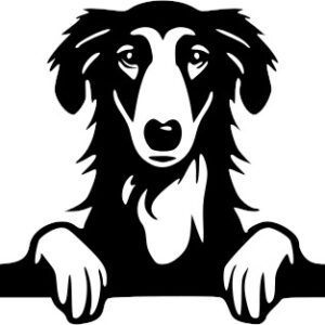 Breed Decal - Peeking Borzoi