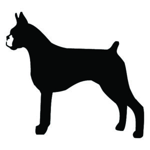 Breed Decal - Silhouette Boxer