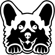 Breed Decal - Peeking Cardigan Welsh Corgi