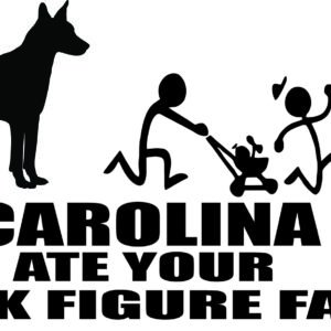 Breed Decal - My Carolina Dog Ate Your Stick Figure Family