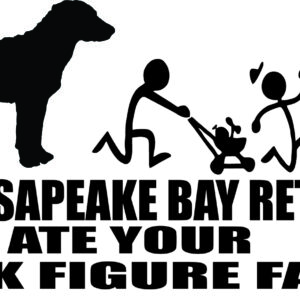Breed Decal - My Chesapeake Bay Retriever Ate Your Stick Figure Family