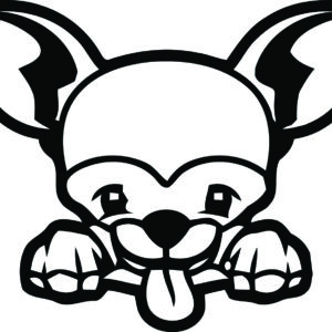 Breed Decal - Peeking Chihuahua