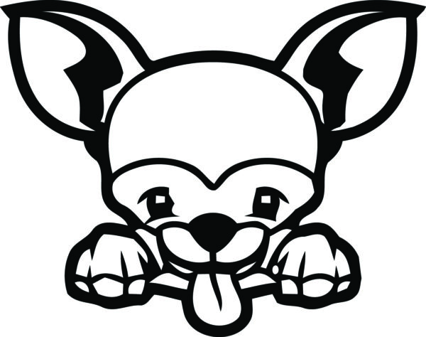 Breed Decal - Peeking Chihuahua