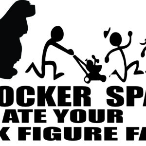 Breed Decal - My Cocker Spaniel Ate Your Stick Figure Family