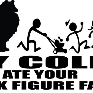 Breed Decal - My Collie Ate Your Stick Figure Family