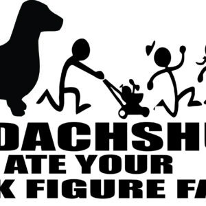 Breed Decal - My Dachshund Ate Your Stick Figure Family