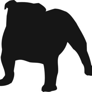 Breed Decal - Silhouette English Bulldog