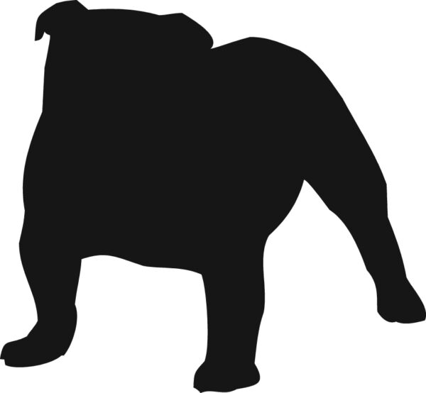 Breed Decal - Silhouette English Bulldog
