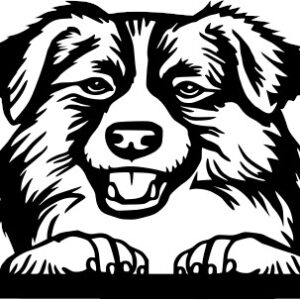 Breed Decal - Peeking English Shepherd