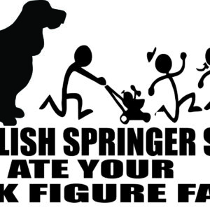 Breed Decal - My English Springer Spaniel Ate Your Stick Figure Family