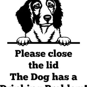Breed Decal - The Dog Has A Drinking Problem - English Springer Spaniel
