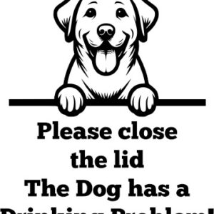 Breed Decal - The Dog Has A Drinking Problem - Golden Retriever