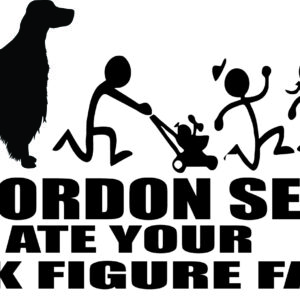 Breed Decal - My Gordon Setter Ate Your Stick Figure Family