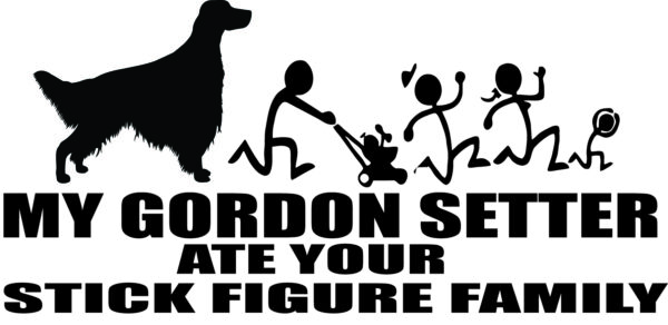 Breed Decal - My Gordon Setter Ate Your Stick Figure Family