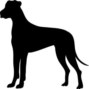Breed Decal - Silhouette Great Dane