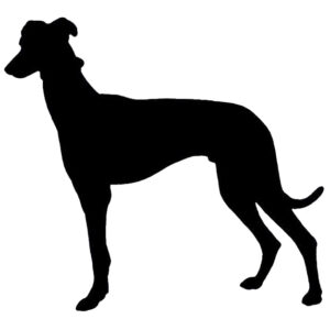 Breed Decal - Silhouette Greyhound
