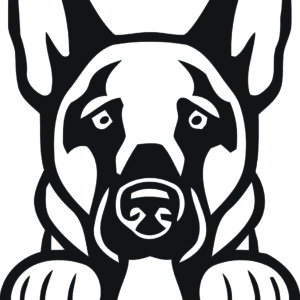 Breed Decal - Peeking German Shepherd