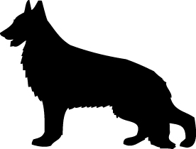Breed Decal - Silhouette German Shepherd