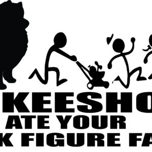 Breed Decal - My Keeshond Ate Your Stick Figure Family