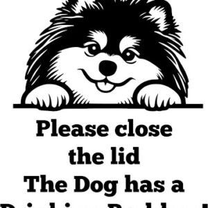 Breed Decal - The Dog Has A Drinking Problem - Keeshond