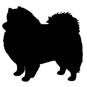 Breed Decal - Silhouette Keeshond