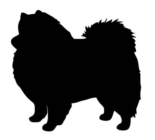 Breed Decal - Silhouette Keeshond
