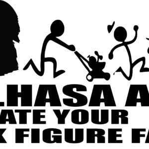 Breed Decal - My Lhasa Apso Ate Your Stick Figure Family
