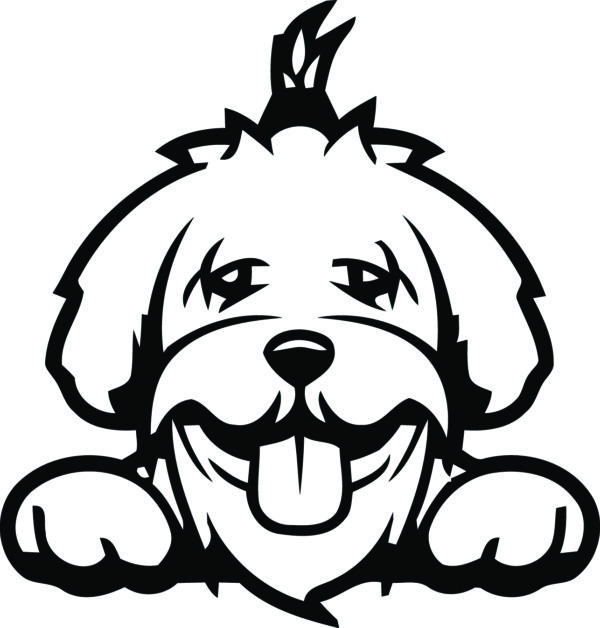 Breed Decal - Peeking Maltese