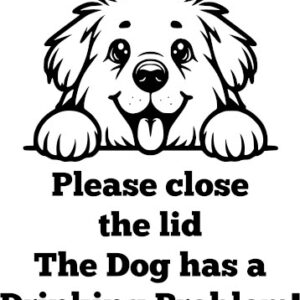 Breed Decal - The Dog Has A Drinking Problem - New Foundland