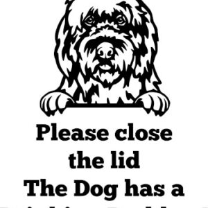 Breed Decal - The Dog Has A Drinking Problem - Old English Sheepdog