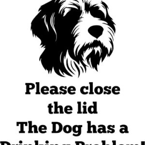 Breed Decal - The Dog Has A Drinking Problem - Polish Low Sheepdog
