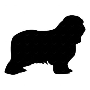 Breed Decal - Silhouette Polish Low Sheepdog