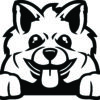Breed Decal - Peeking Pomeranian