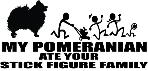 Breed Decal - My Pomeranian Ate Your Stick Figure Family